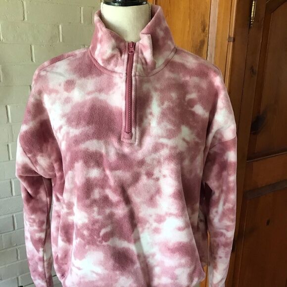 PINK Rose sweatshirt pink and white size L juniors Barbie core - Picture 4 of 9